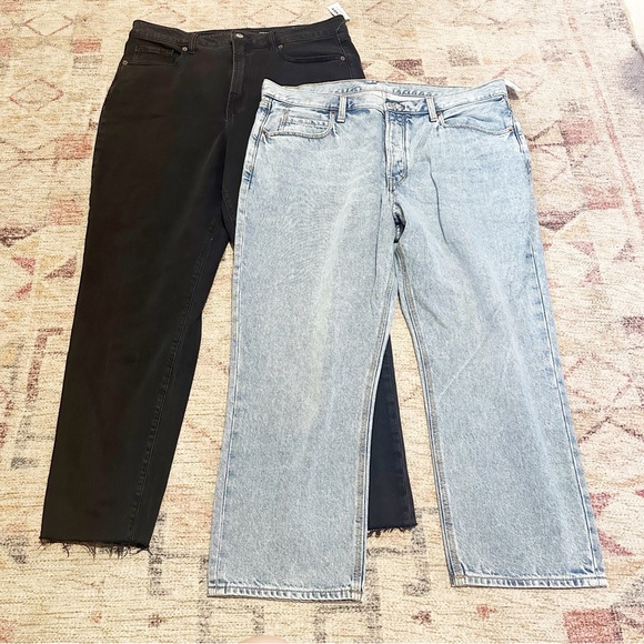 NWT lot of 2 old navy size 16 high rise jeans. Blue and black straight leg - Picture 10 of 16